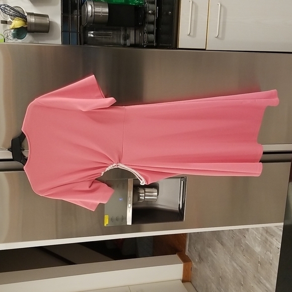 💕SEE BY CHLOE💕 Cut-Out Dress ~ Dazzling Pink Small Midi Length Crepe - Picture 13 of 16